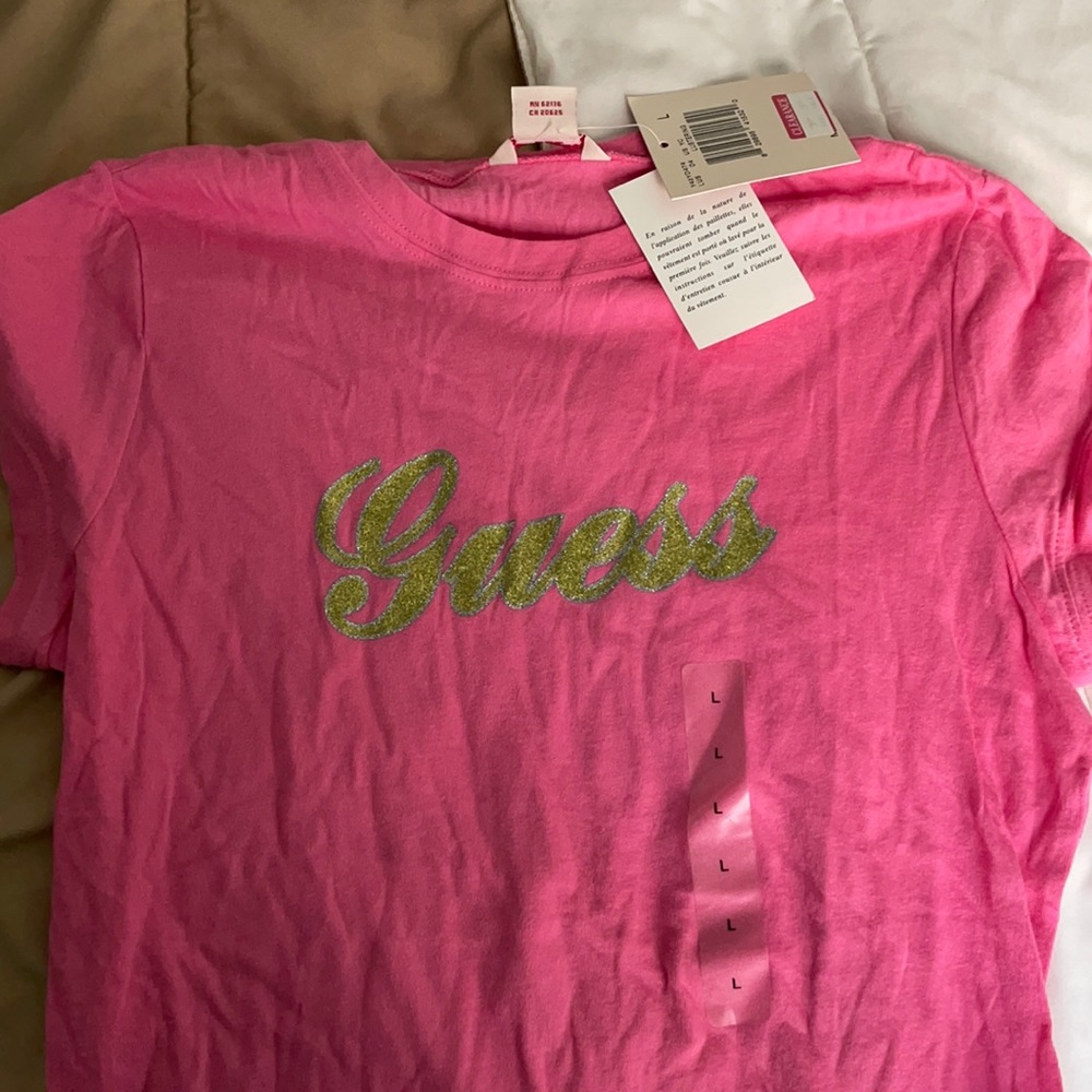 GUESS Girl’s Pink T Shirt Size L